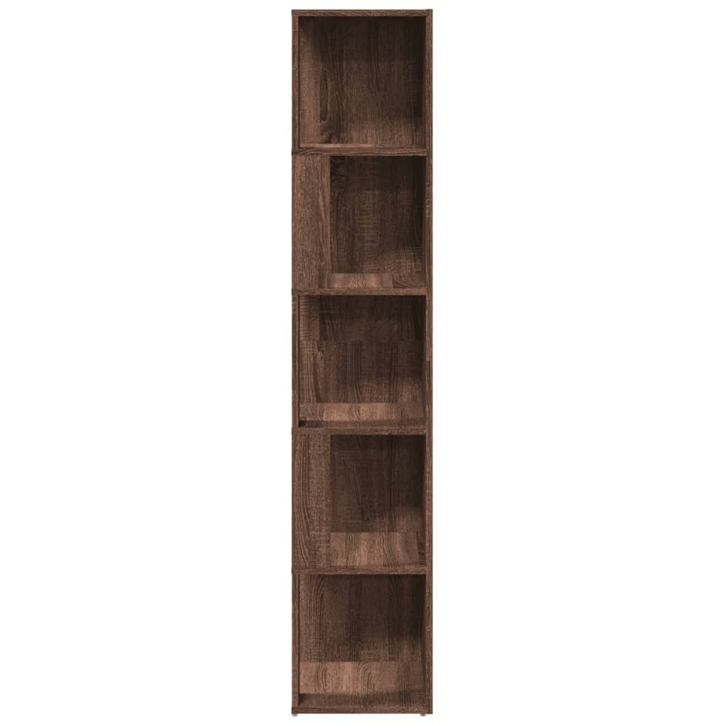 Eckregal Braun Eichen-Optik 33x33x164,5 cm Holzwerkstoff