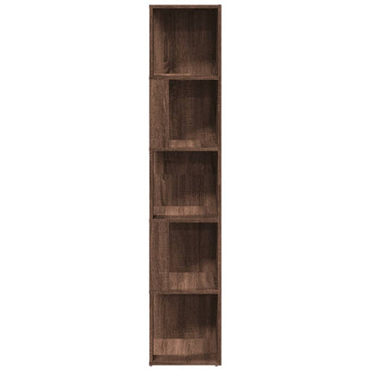 Eckregal Braun Eichen-Optik 33x33x164,5 cm Holzwerkstoff