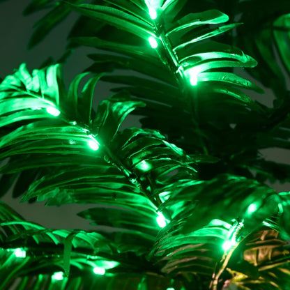 Künstliche Palme mit 96 LEDs Warmweiß 180 cm