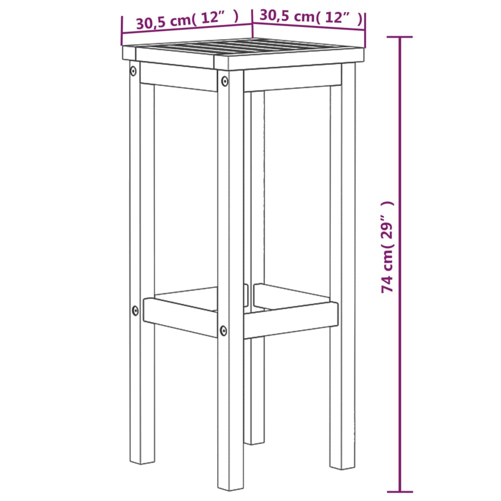 Barhocker 6 Stk. Massivholz Akazie