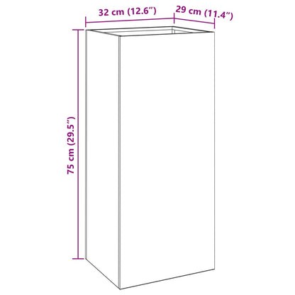 Pflanzkübel 32x29x75 cm Cortenstahl