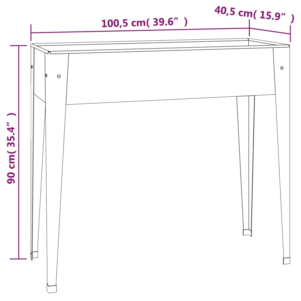 Pflanzkübel 100,5x40,5x90 cm Verzinkter Stahl