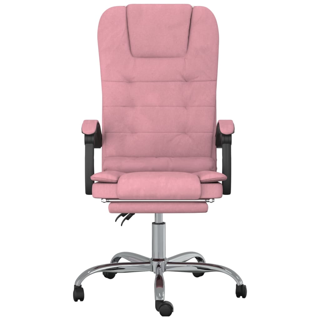 Bürostuhl mit Massagefunktion Rosa Samt