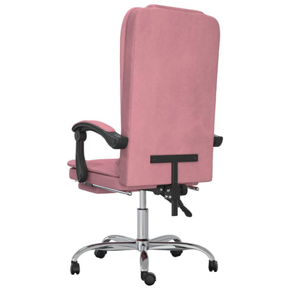 Bürostuhl mit Massagefunktion Rosa Samt