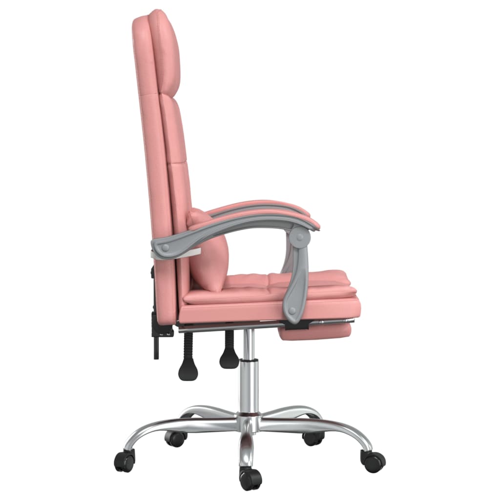 Bürostuhl mit Massagefunktion Rosa Kunstleder