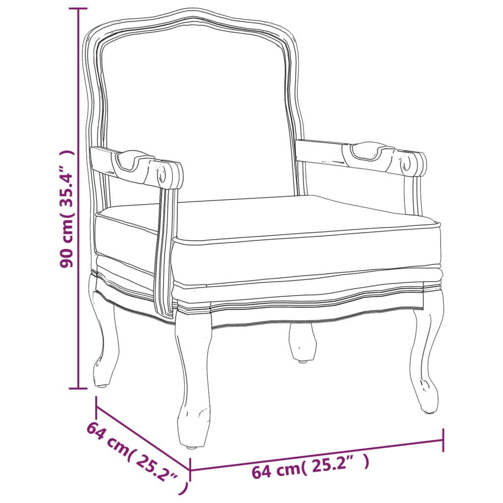 Sessel Dunkelgrau 64x64x90 cm Samt