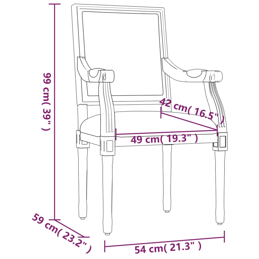 Sessel Dunkelgrau 54x59x99 cm Stoff