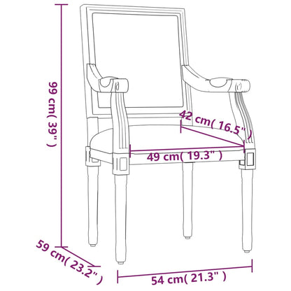 Sessel Hellgrau 54x59x99 cm Samt