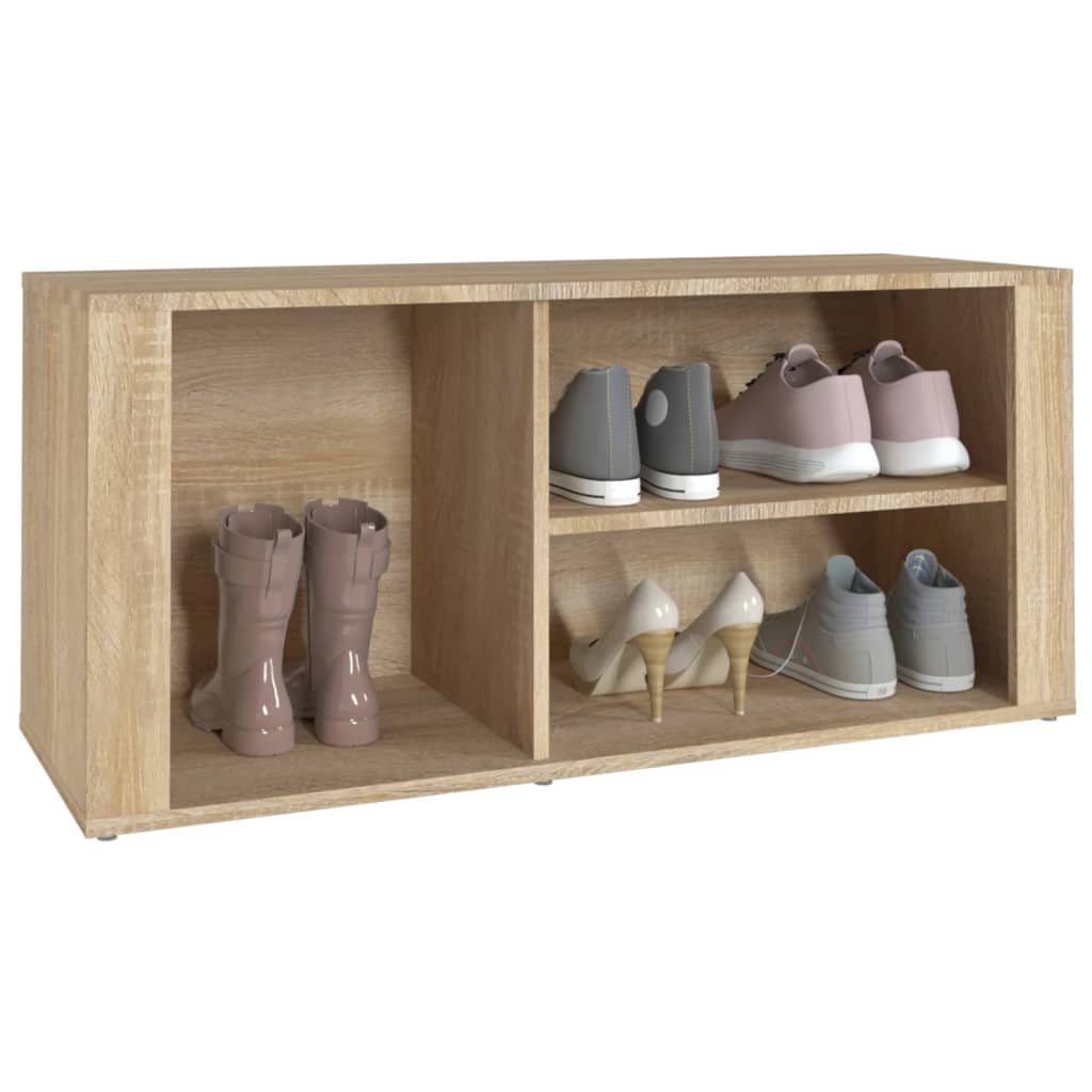 Schuhregal Sonoma-Eiche 100x35x45 cm Holzwerkstoff