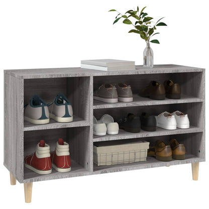 Schuhregal Grau Sonoma 102x36x60 cm Holzwerkstoff