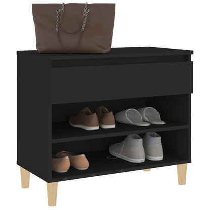 Schuhregal Schwarz 70x36x60 cm Holzwerkstoff