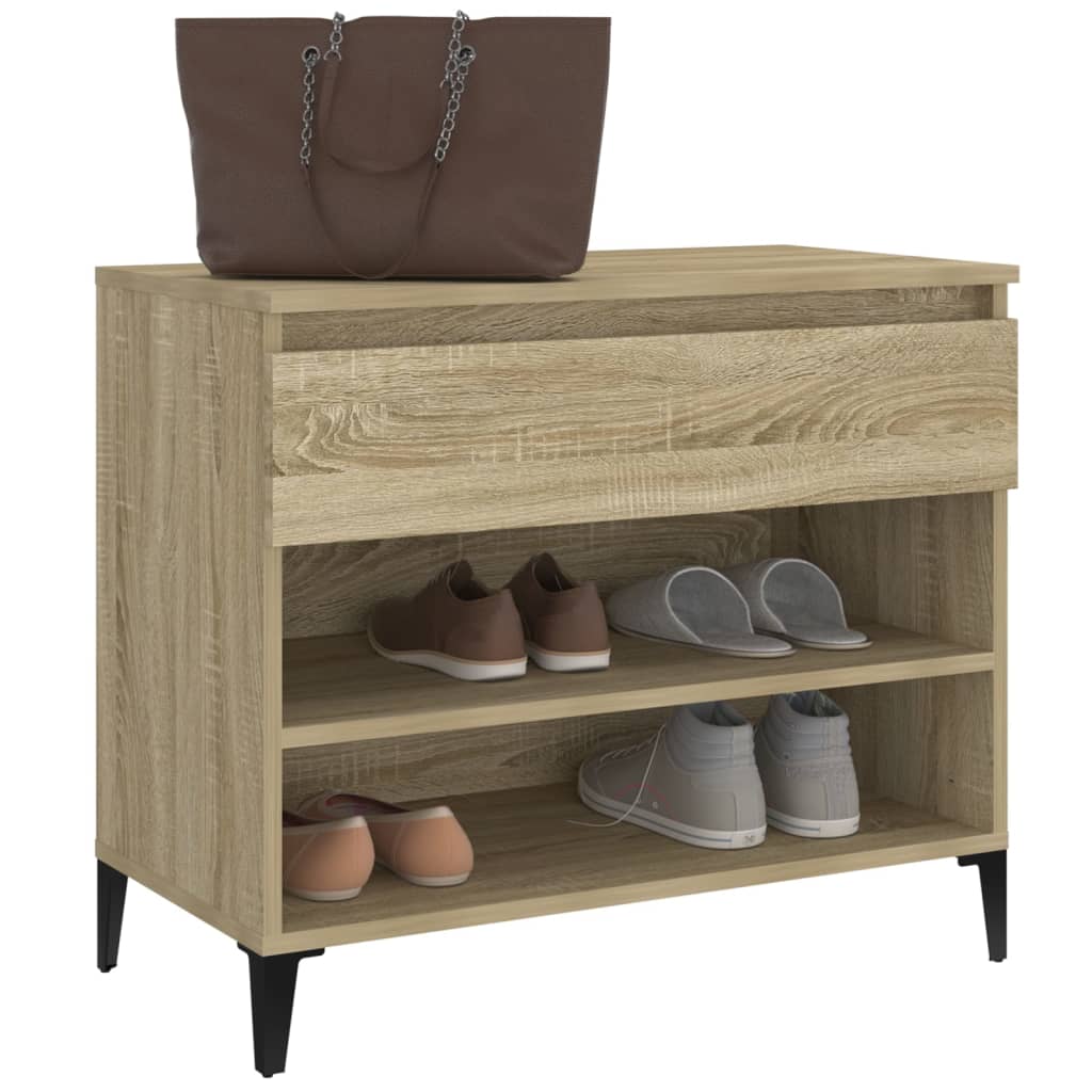 Schuhregal Sonoma-Eiche 70x36x60 cm Holzwerkstoff