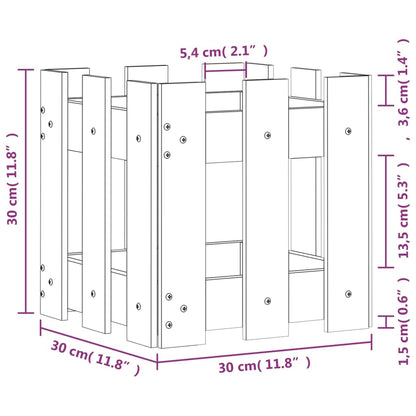 Pflanzkübel Latten-Design 30x30x30 cm Kiefernholz Imprägniert