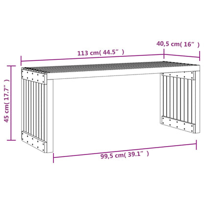 Gartenbank Ausziehbar 212,5x40,5x45 cm Massivholz Kiefer