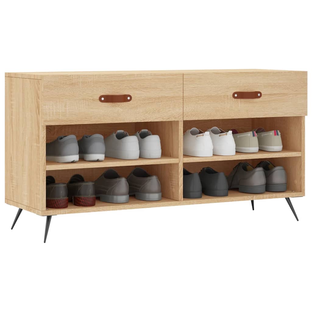 Schuhbank Sonoma-Eiche 102x35x55 cm Holzwerkstoff