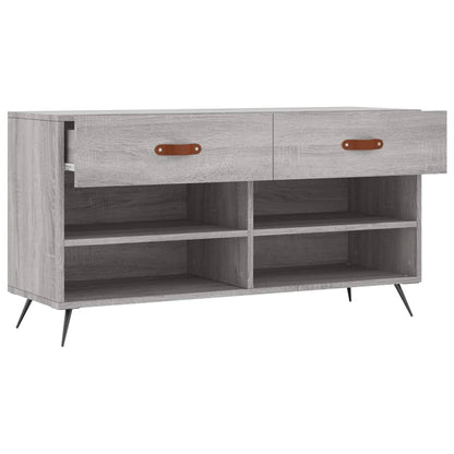 Schuhbank Grau Sonoma 102x35x55 cm Holzwerkstoff