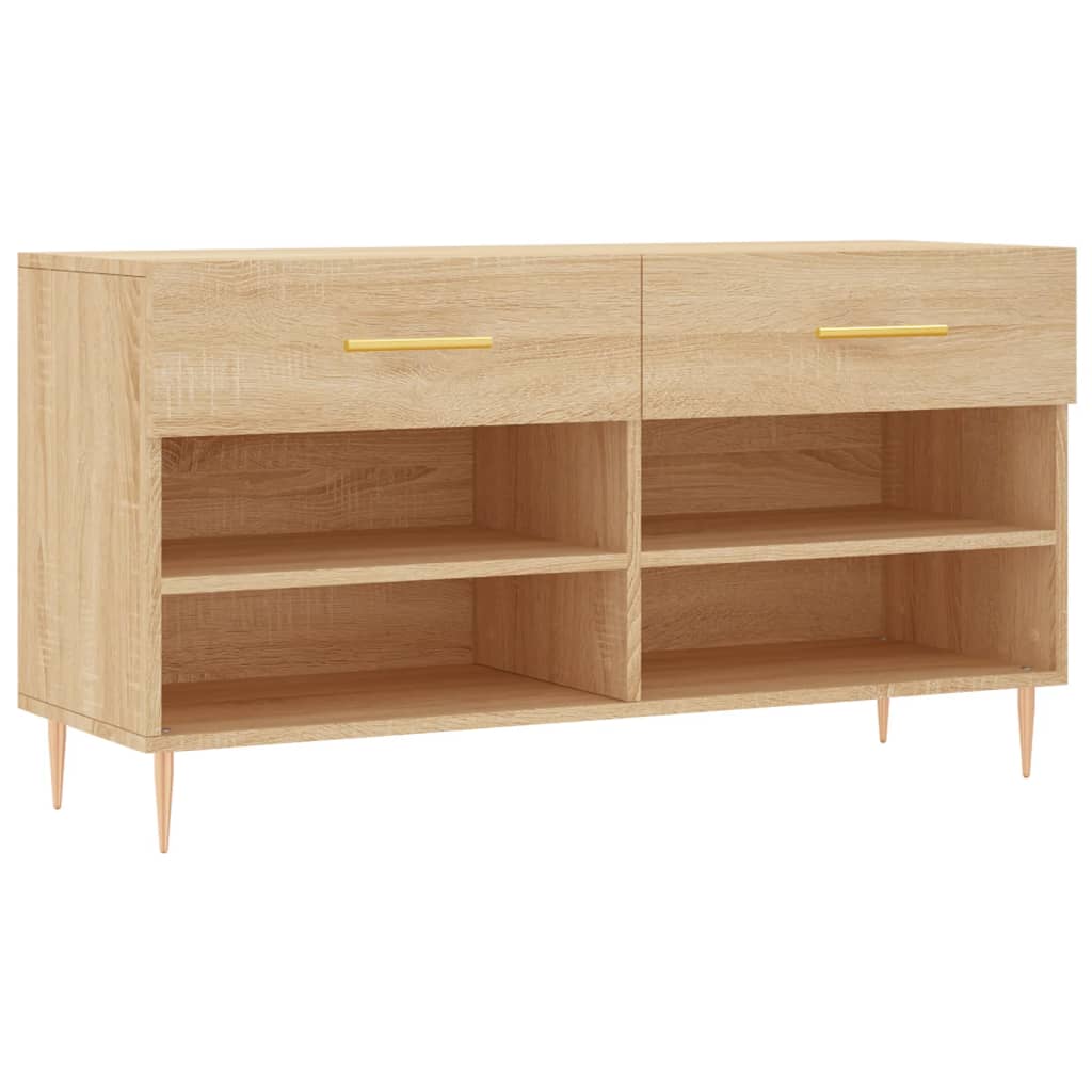 Schuhbank Sonoma-Eiche 102x35x55 cm Holzwerkstoff