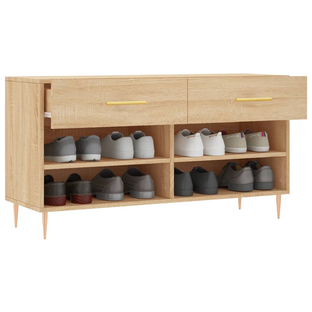 Schuhbank Sonoma-Eiche 102x35x55 cm Holzwerkstoff