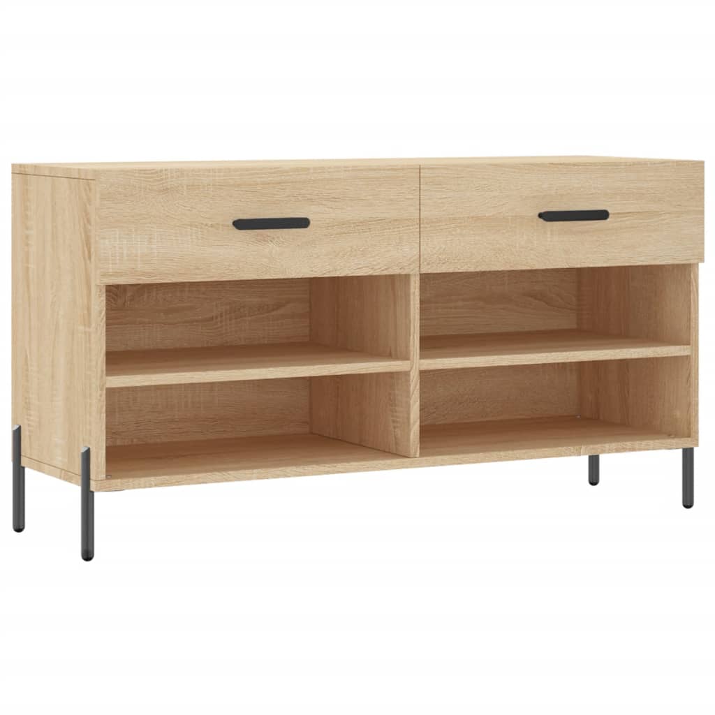 Schuhbank Sonoma-Eiche 102x35x55 cm Holzwerkstoff