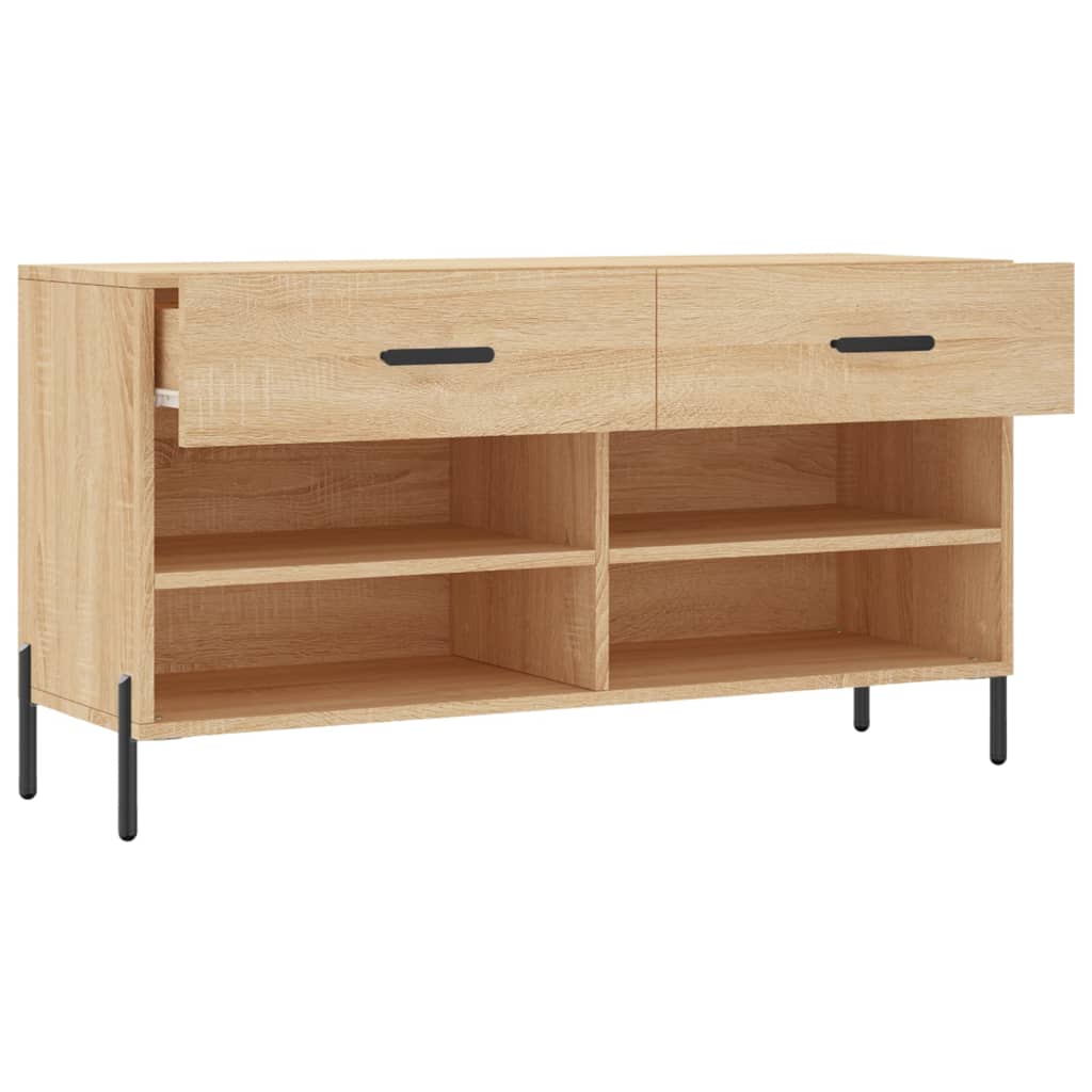 Schuhbank Sonoma-Eiche 102x35x55 cm Holzwerkstoff