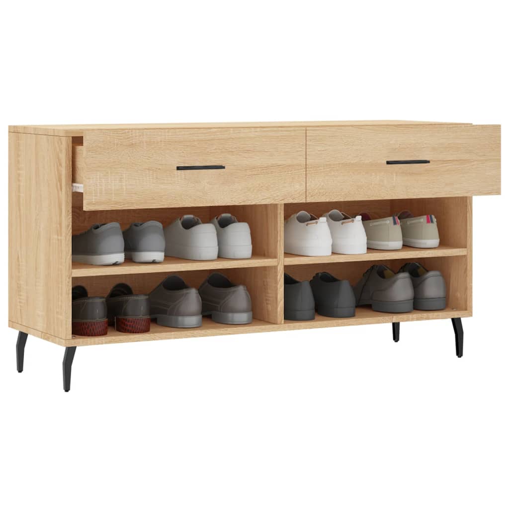 Schuhbank Sonoma-Eiche 102x35x55 cm Holzwerkstoff