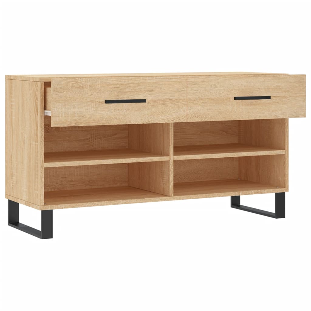 Schuhbank Sonoma-Eiche 102x35x55 cm Holzwerkstoff