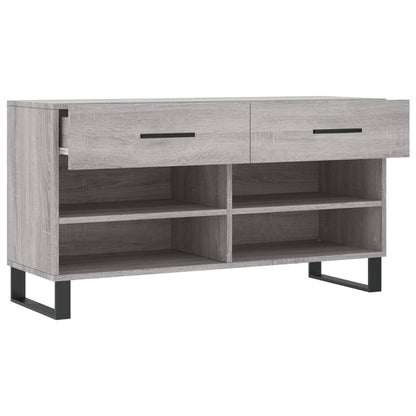 Schuhbank Grau Sonoma 102x35x55 cm Holzwerkstoff