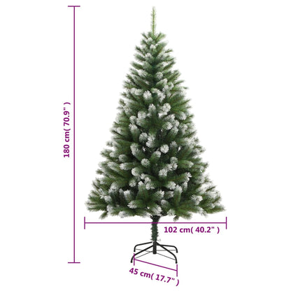 Künstlicher Weihnachtsbaum Klappbar Beschneit 180 cm