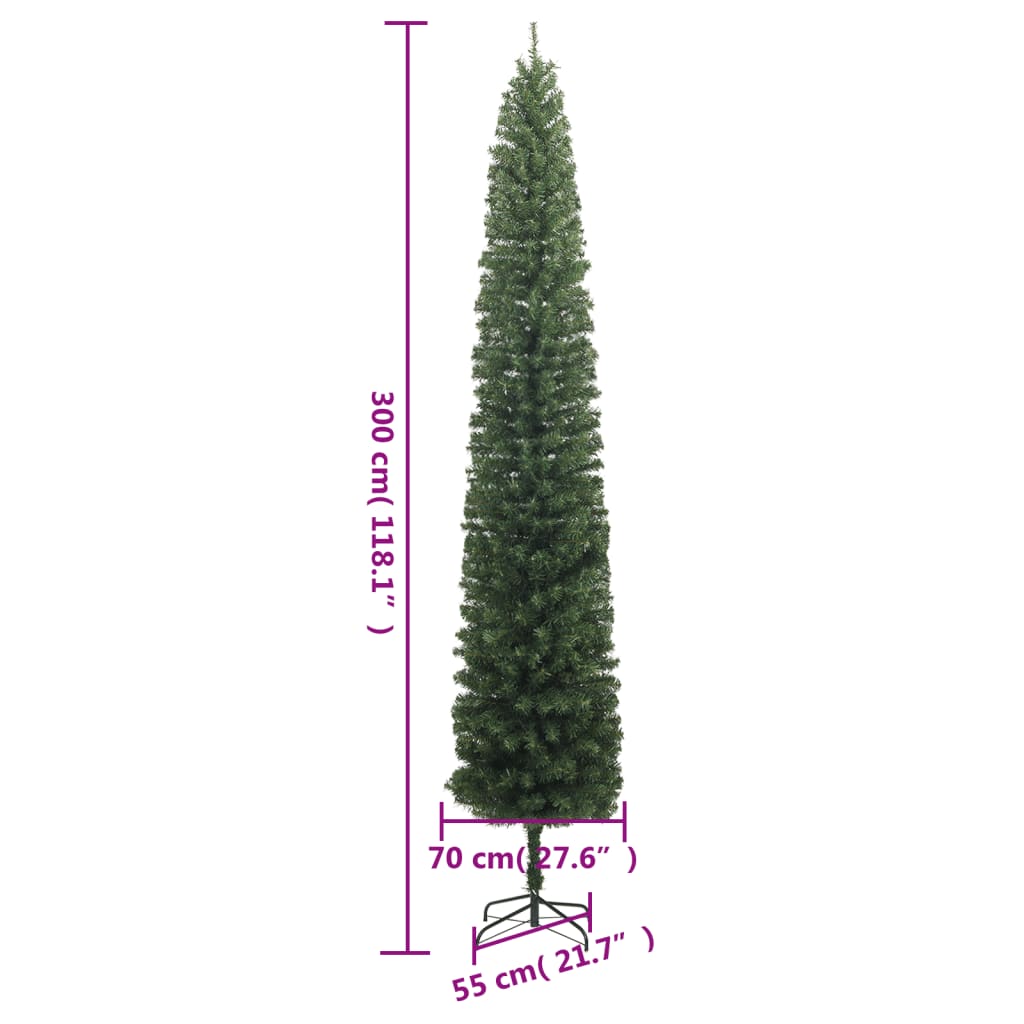 Weihnachtsbaum Schlank mit Ständer 300 cm PVC