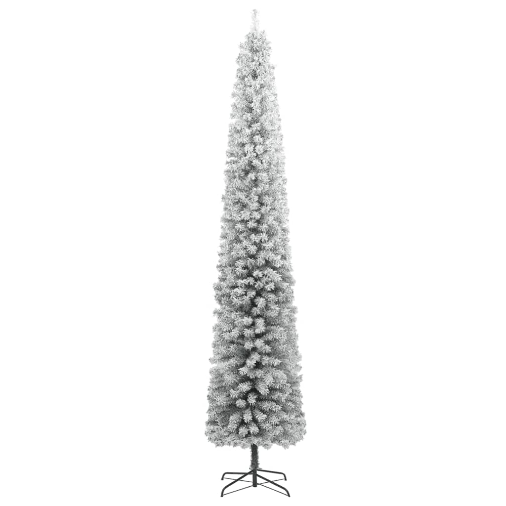 Weihnachtsbaum Schlank mit Ständer Beschneit 300 cm PVC