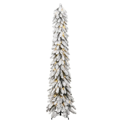 Künstlicher Weihnachtsbaum Beleuchtung & Schnee 100 LEDs 180 cm