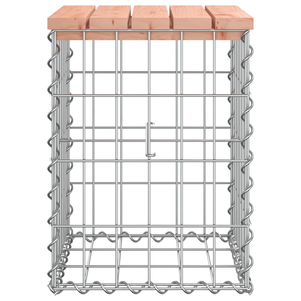 Gartenbank aus Gabionen 33x31x42 cm Massivholz Douglasie