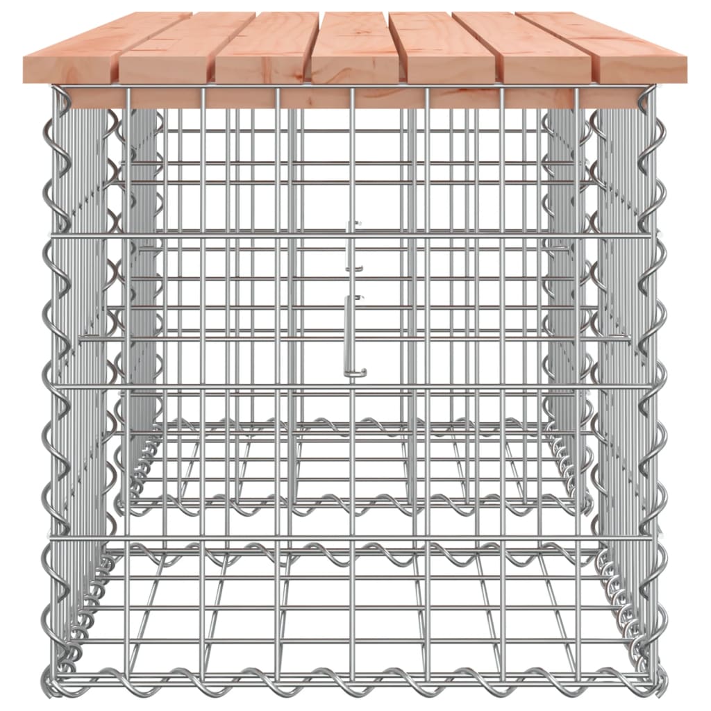 Gartenbank aus Gabionen 103x44x42 cm Massivholz Douglasie