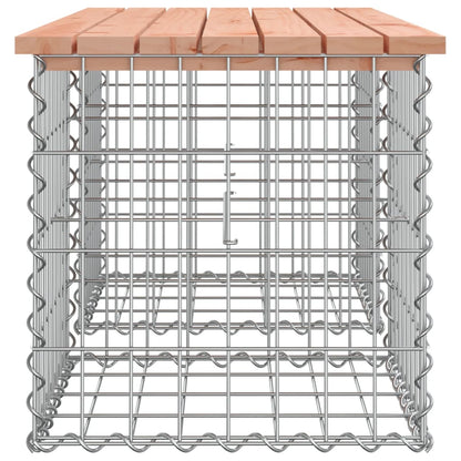 Gartenbank aus Gabionen 103x44x42 cm Massivholz Douglasie