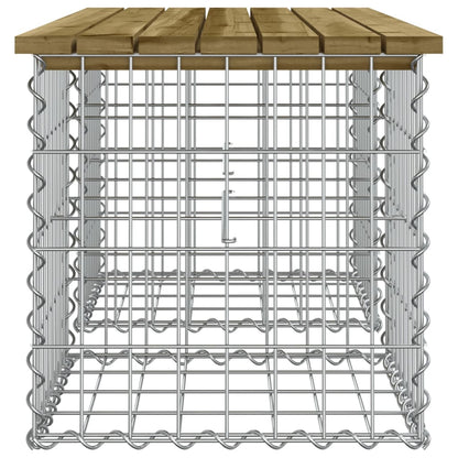 Gartenbank aus Gabionen 103x44x42 cm Kiefernholz Imprägniert