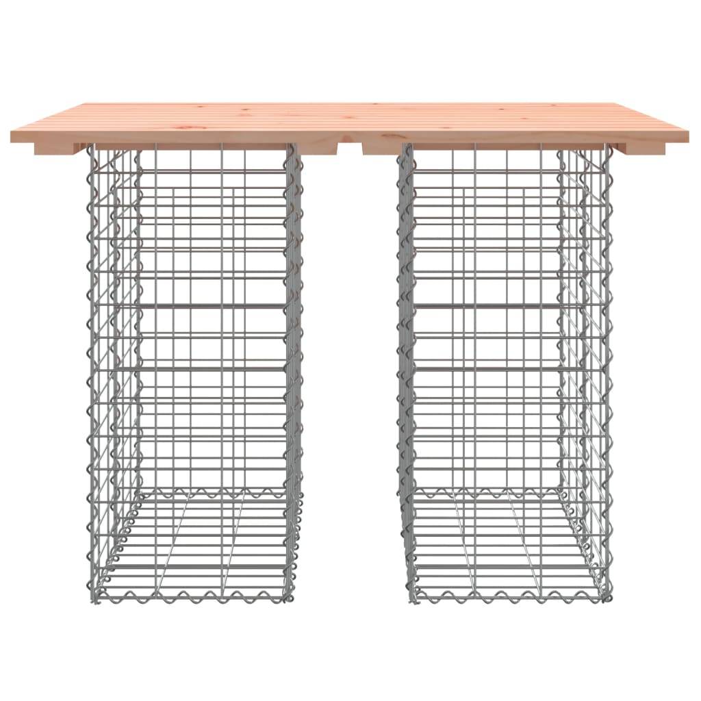 Gartenbank aus Gabionen 100x70x72 cm Massivholz Douglasie