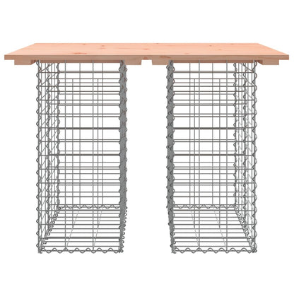 Gartenbank aus Gabionen 100x70x72 cm Massivholz Douglasie