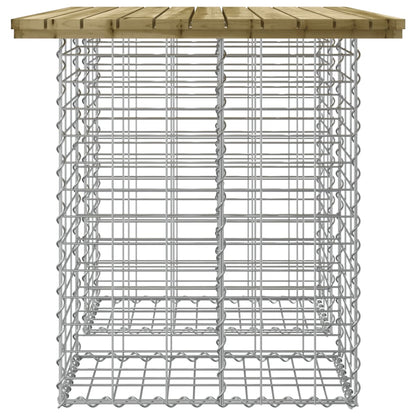 Gartenbank aus Gabionen 100x70x72 cm Kiefernholz Imprägniert