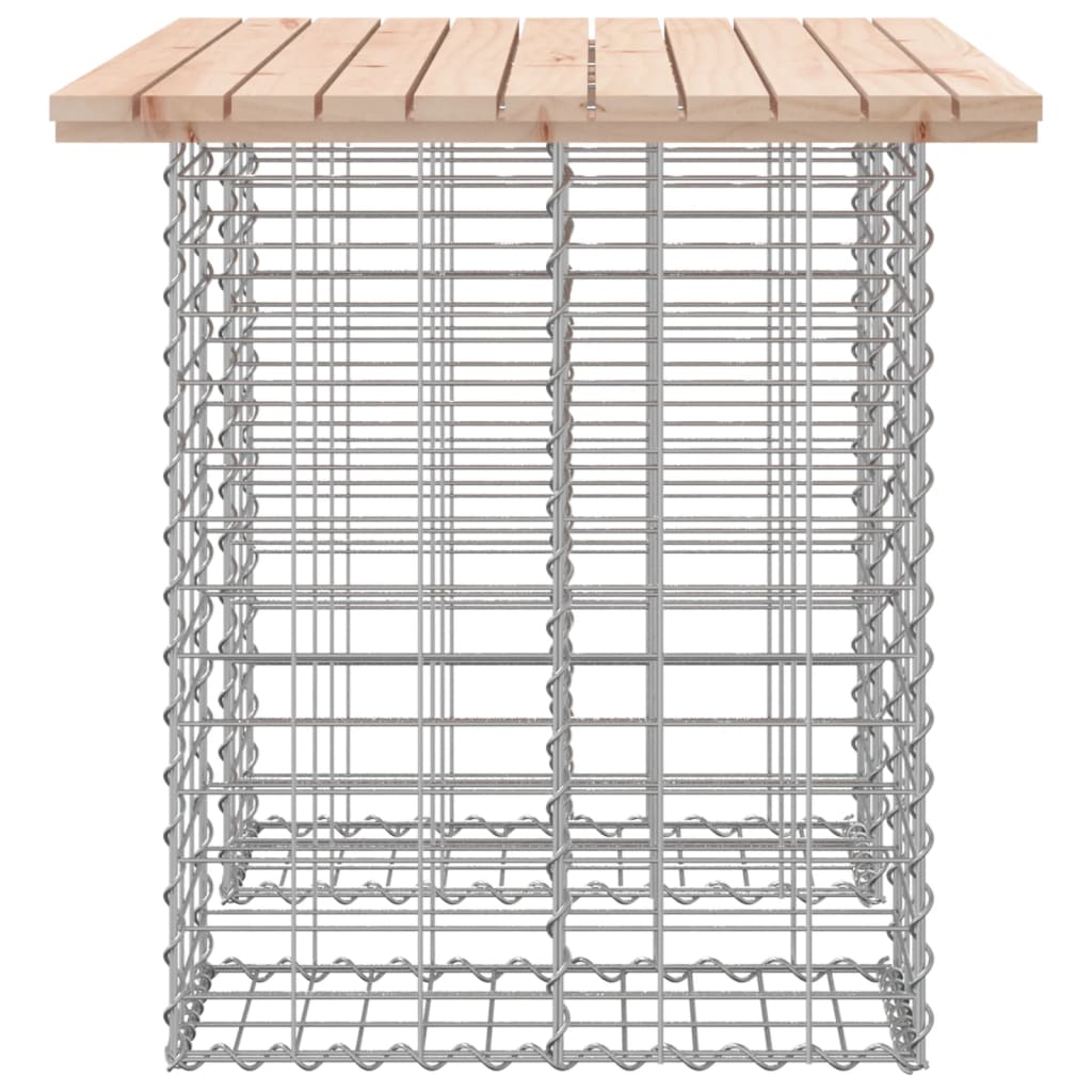 Gartenbank aus Gabionen 100x70x72 cm Massivholz Kiefer