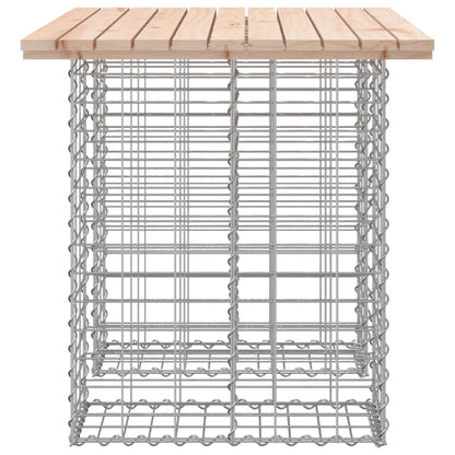 Gartenbank aus Gabionen 100x70x72 cm Massivholz Kiefer