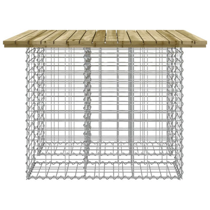 Gartenbank aus Gabionen 100x102x72 cm Kiefernholz Imprägniert