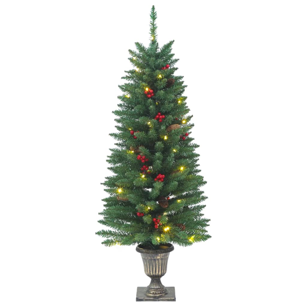 Künstliche Weihnachtsbäume 2 Stk. 100 LEDs Grün 120 cm