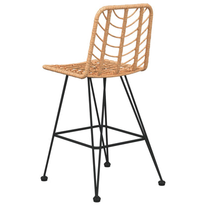 Barhocker 2 Stk. 45x56x103,5 cm PE-Rattan und Stahl