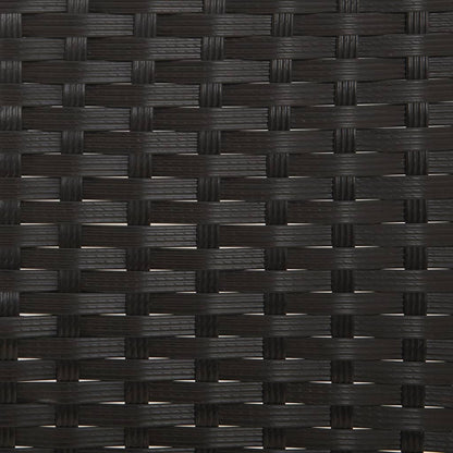 Gartenbank 2-Sitzer mit Kissen Schwarz Poly Rattan