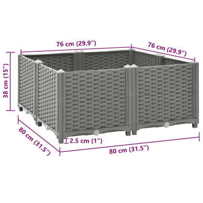 Hochbeet 80x80x38 cm Polypropylen