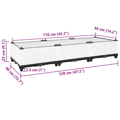 Hochbeet 120x40x23 cm Polypropylen