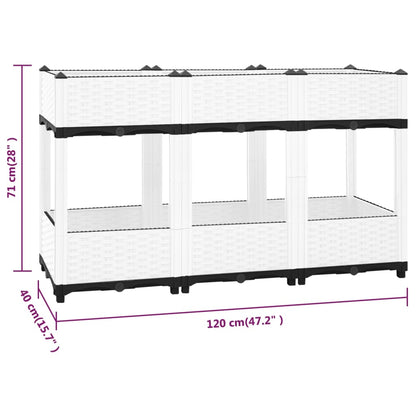 Hochbeet 120x40x71 cm Polypropylen