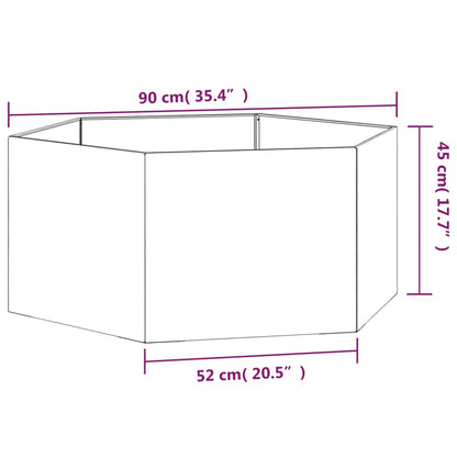 Pflanzkübel Rostig 90x90x45 cm Cortenstahl