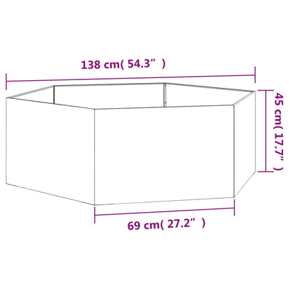 Pflanzkübel Rostig 138x120x45 cm Cortenstahl