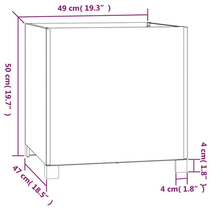 Pflanzkübel mit Beinen Rostig 49x47x50 cm Cortenstahl